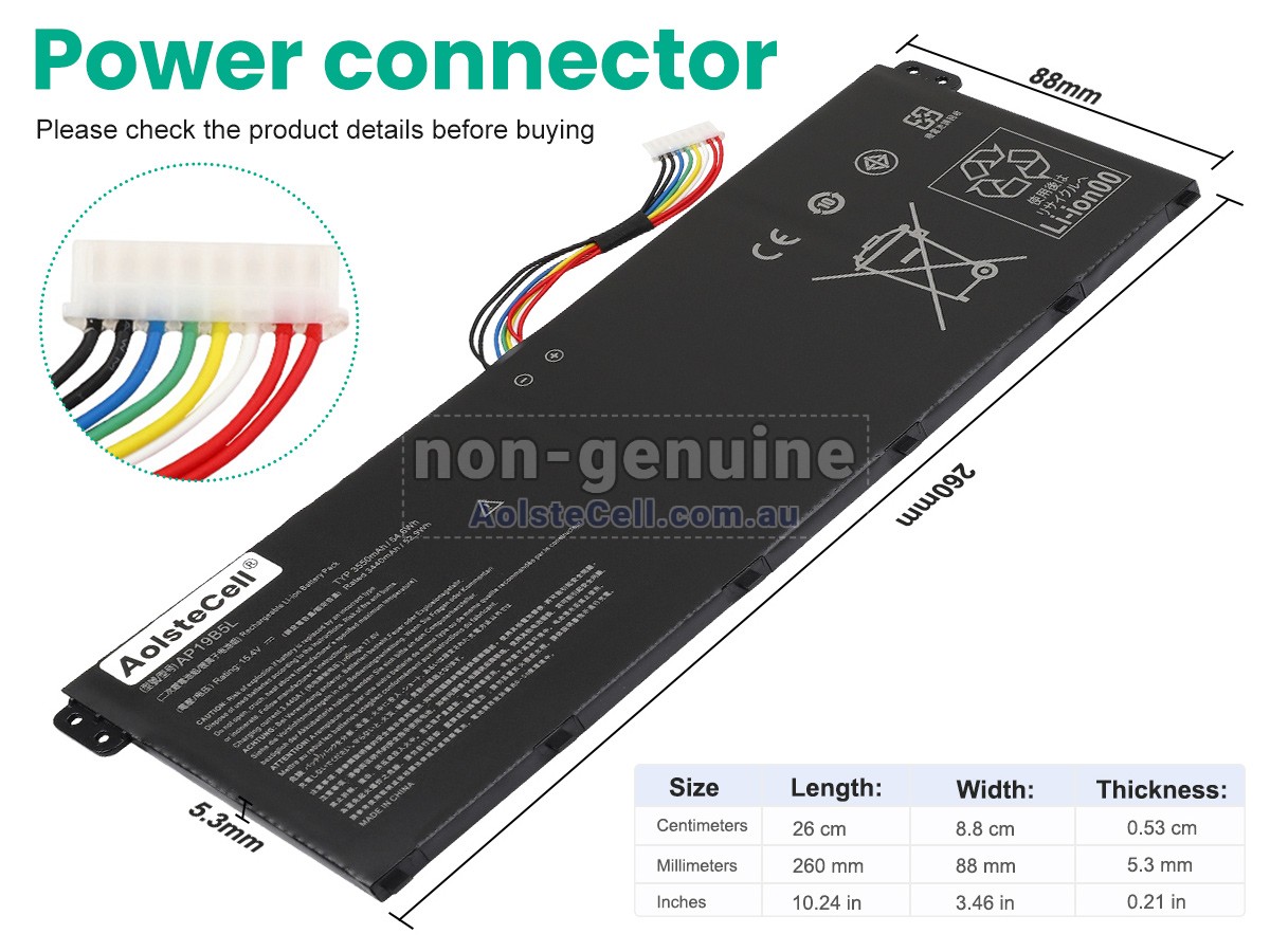 Replacement Acer Aspire 3 A315-58G-59D9 battery