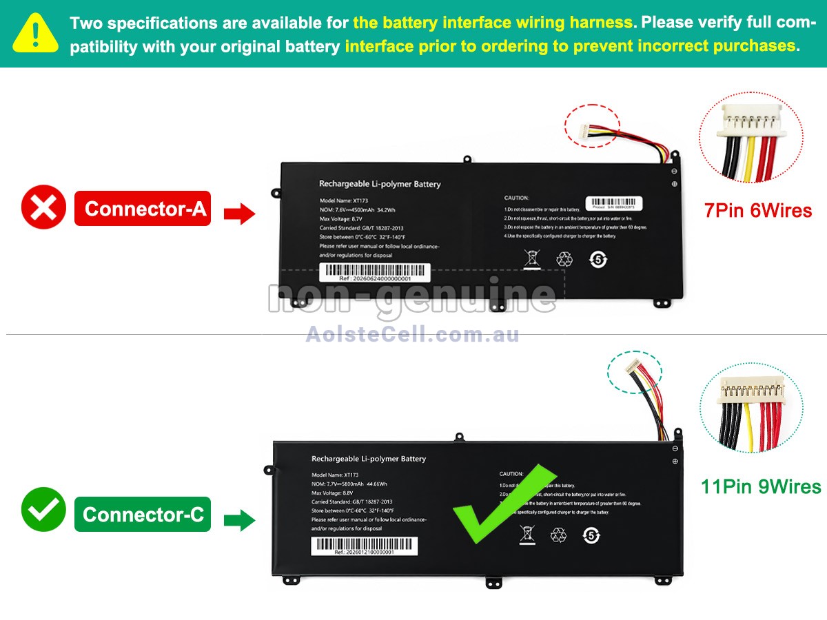 Replacement AolsteCell XT173 battery