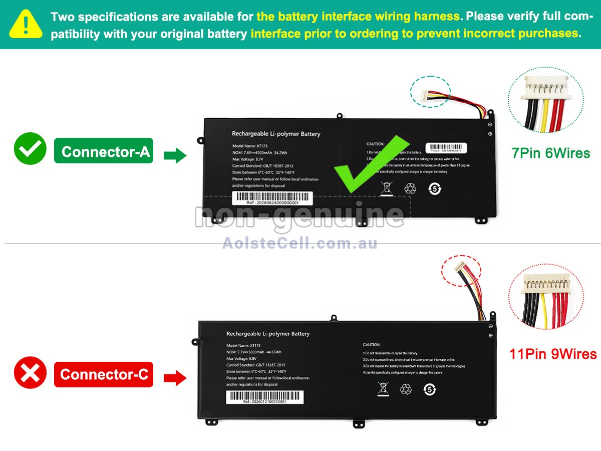 Replacement AolsteCell XT173 battery