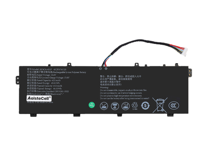 Battery For AolsteCell 2874C4-4S1P