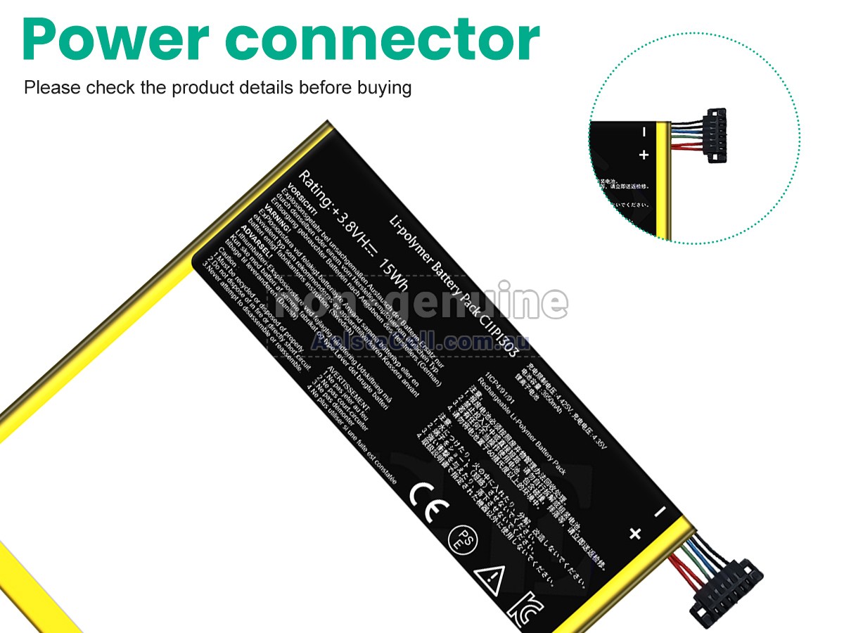 Replacement Asus ME571 battery