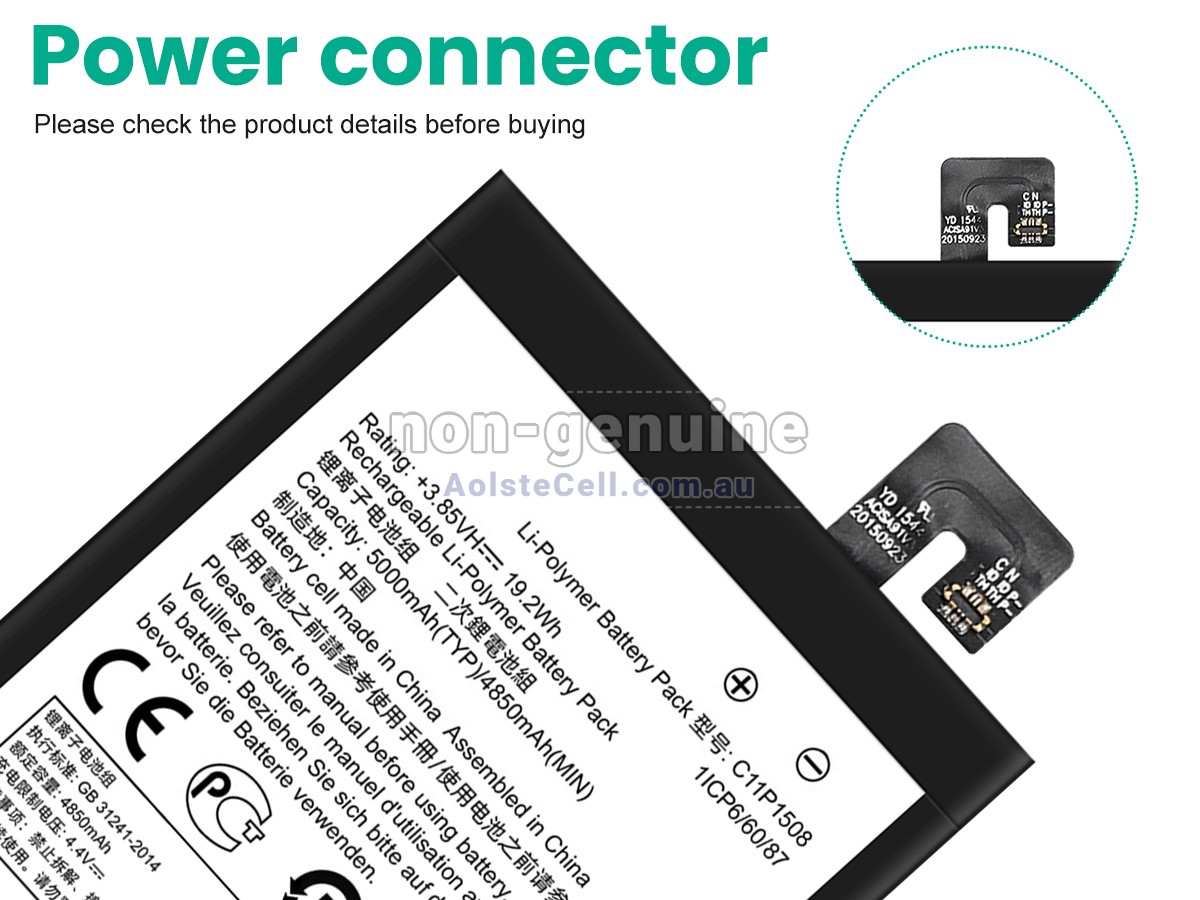 Replacement Asus C11P1508 battery
