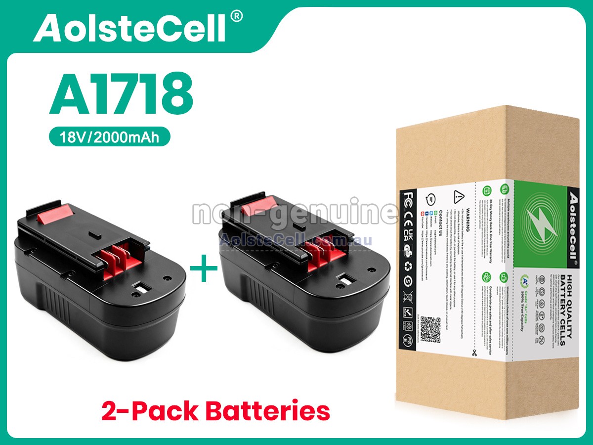 Replacement Black Decker 18V A1718 battery