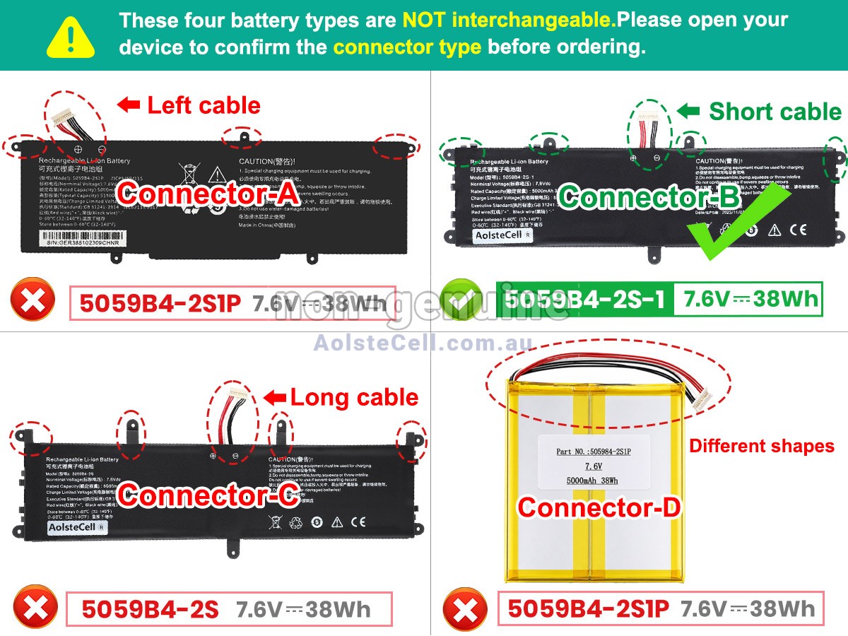 Replacement CHUWI CW1557 battery