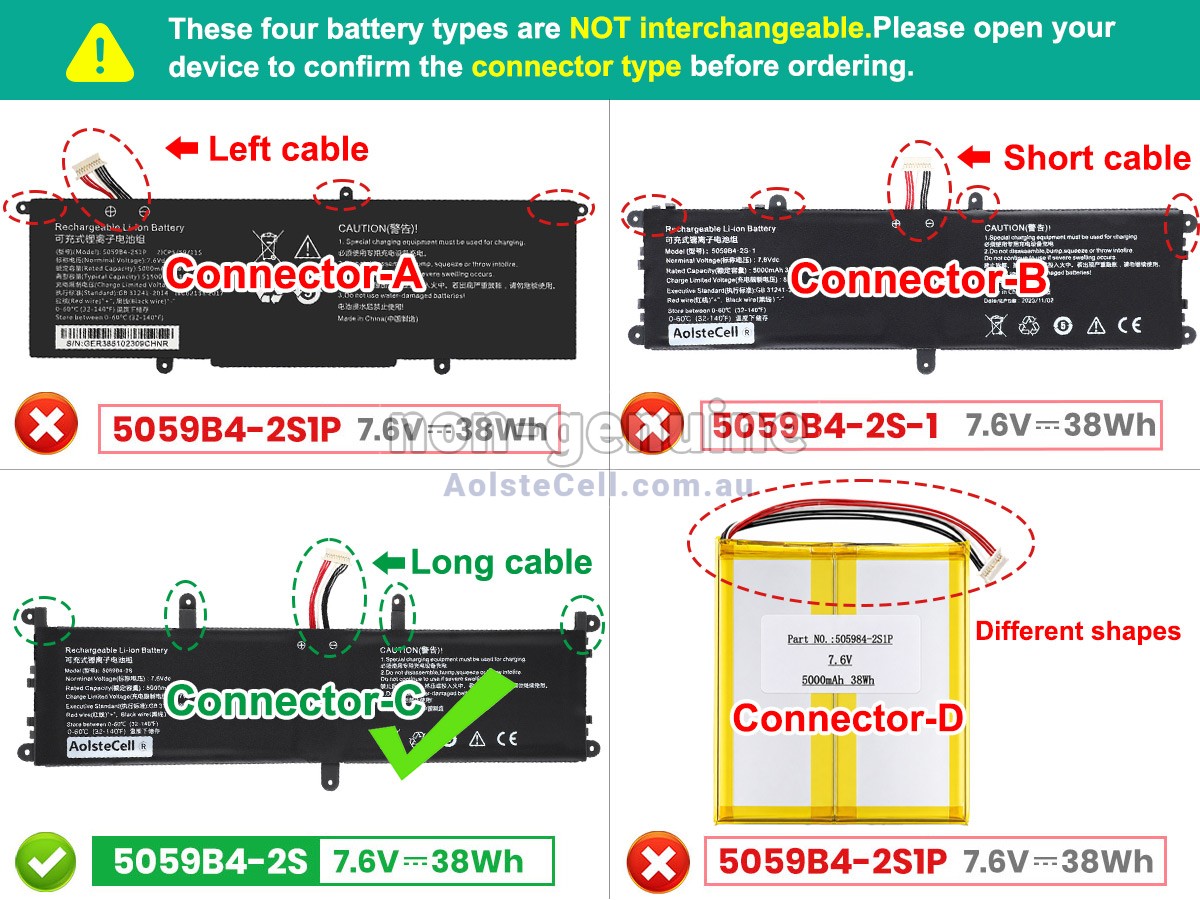 Replacement CHUWI CW1557 battery