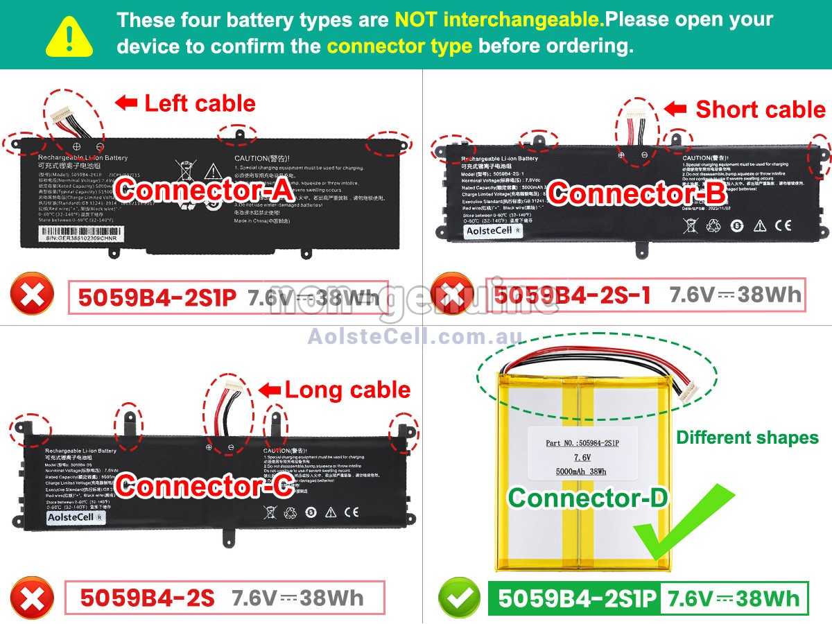 Replacement CHUWI CW1557 battery