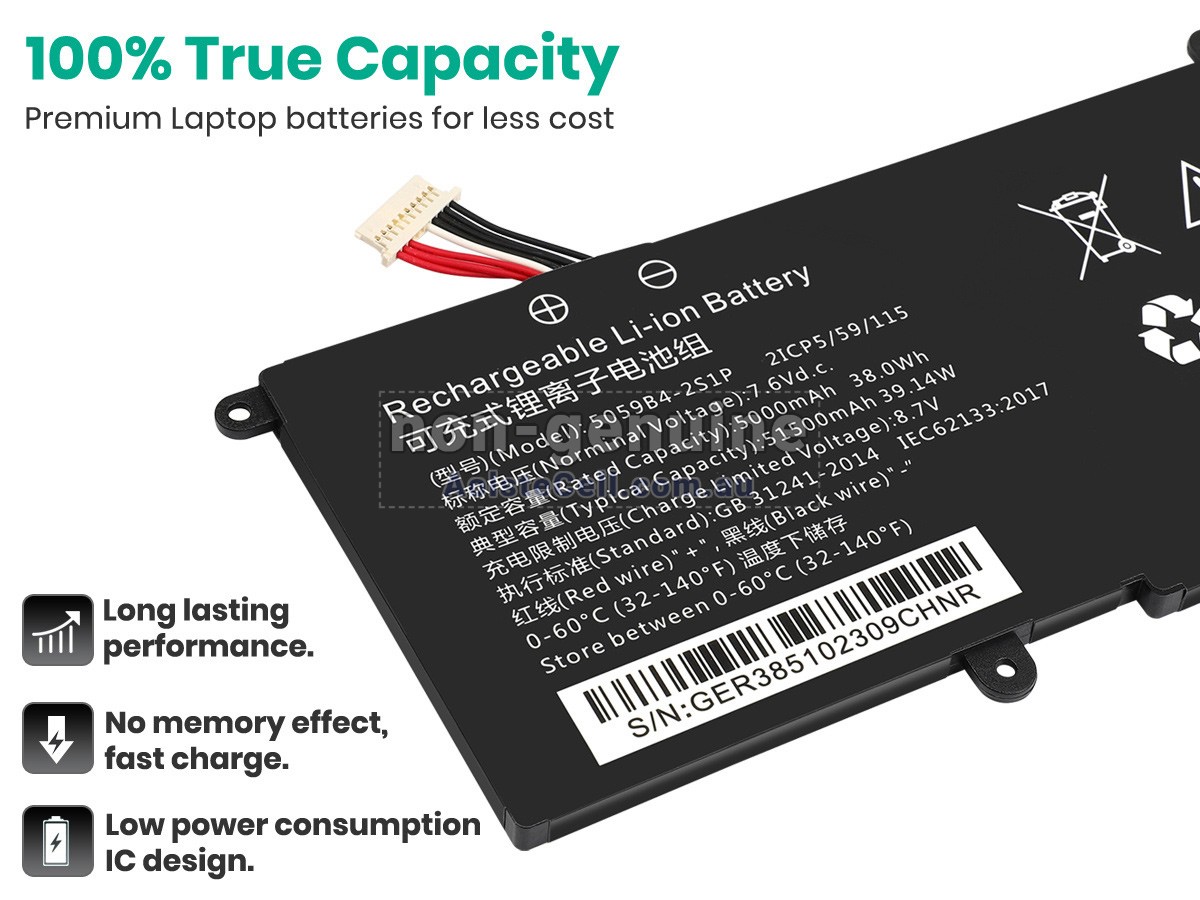 Replacement CHUWI 5059B4-2S-1 battery