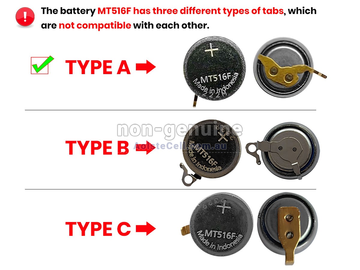 Replacement CITIZEN MT516F battery
