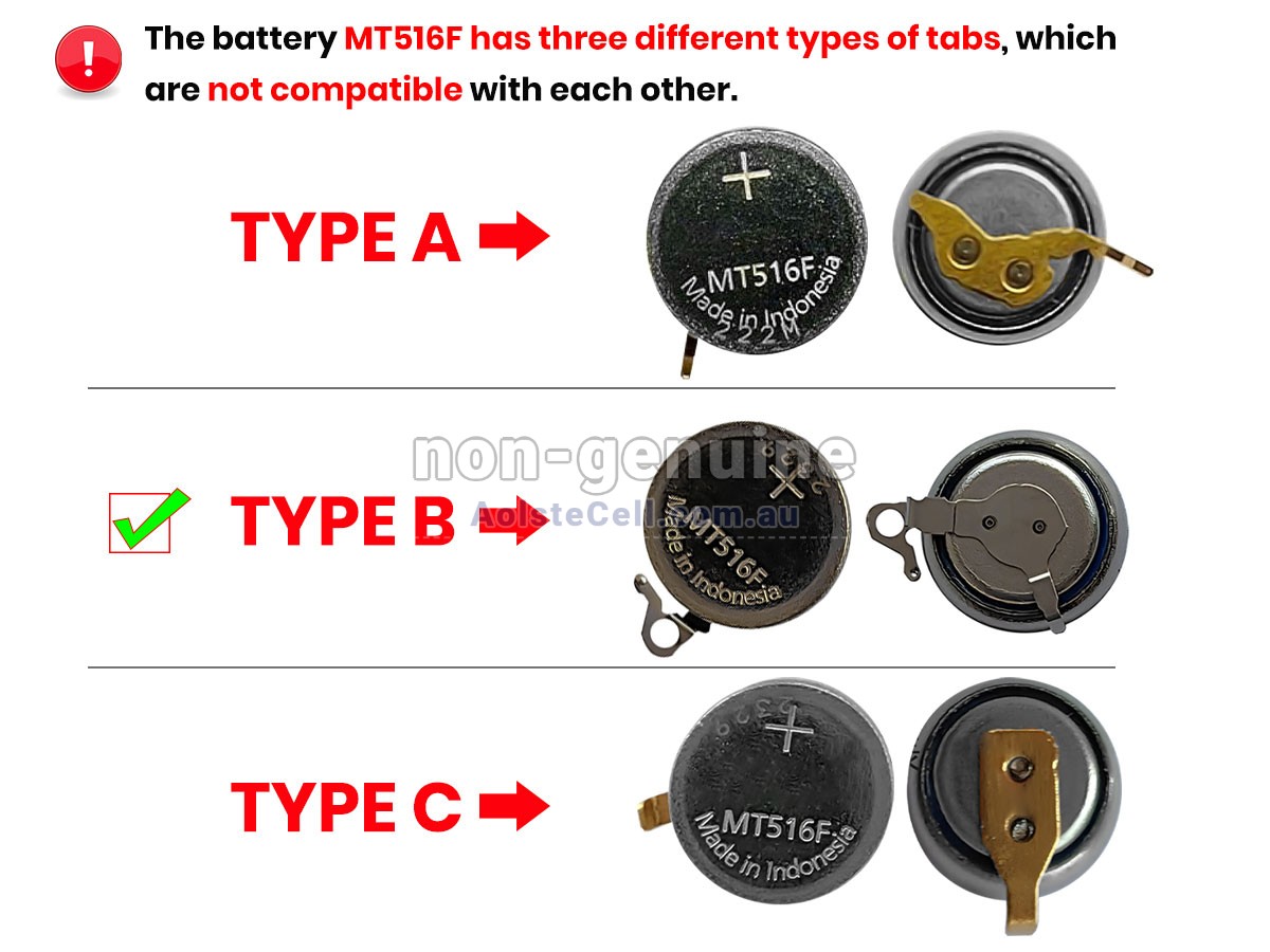 Replacement CITIZEN MT516F battery