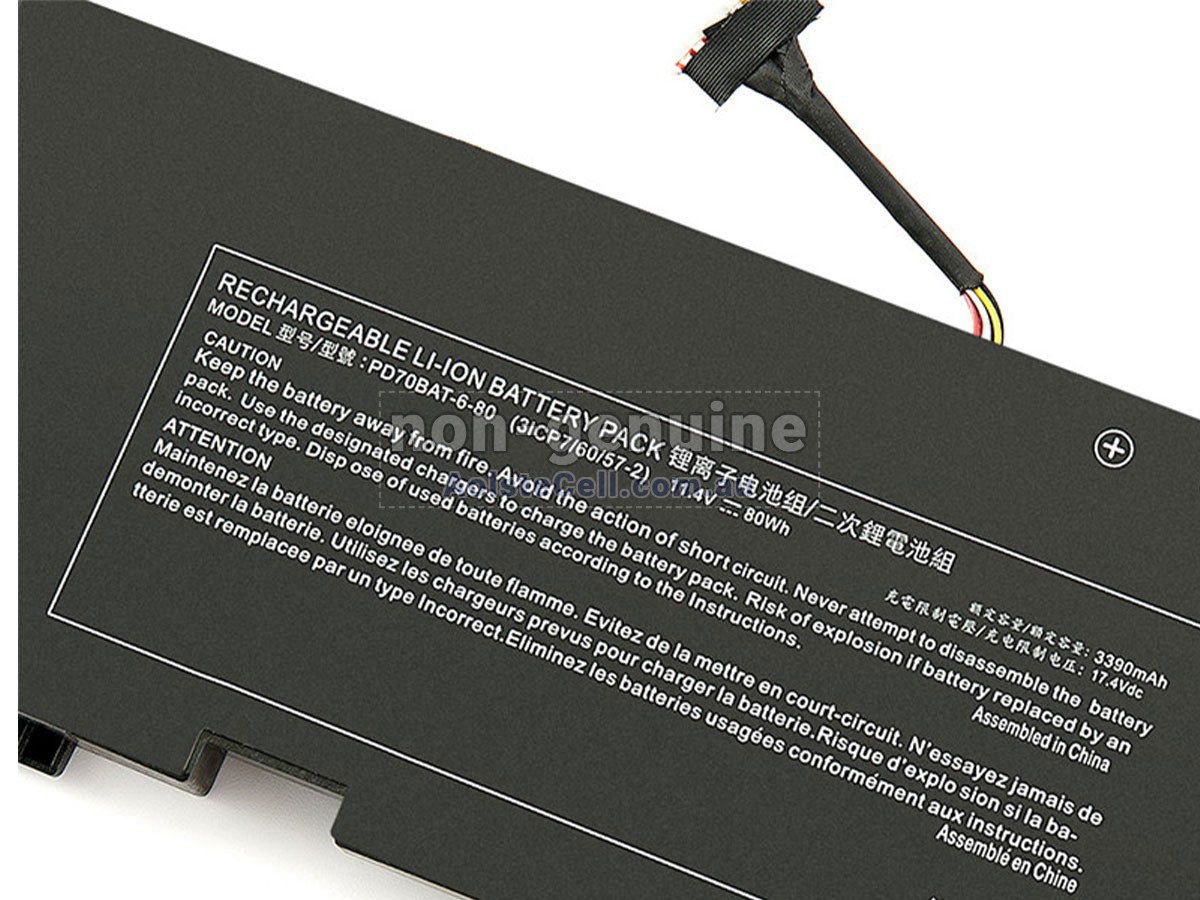 Replacement Clevo PD70BAT-6-80 battery