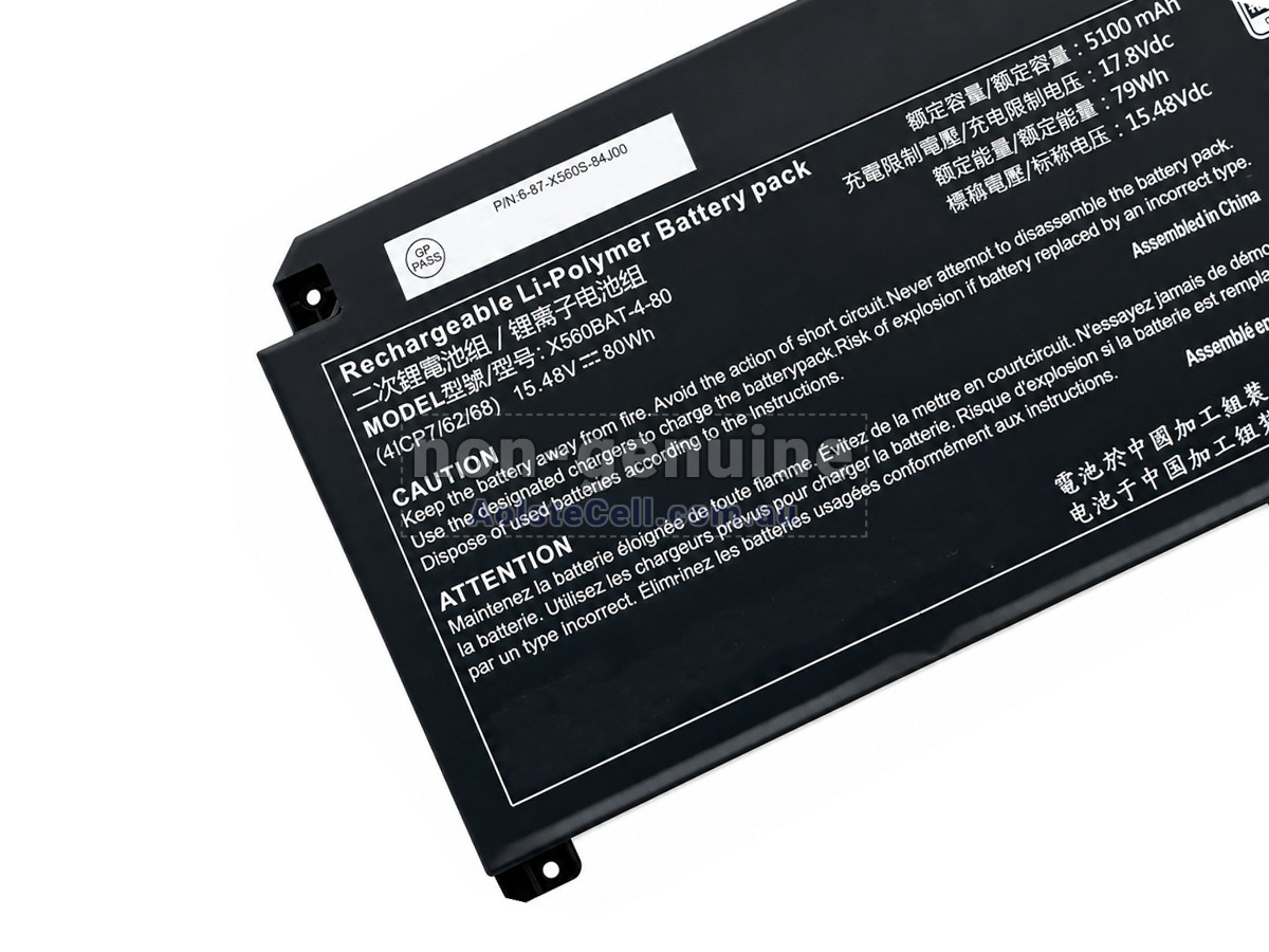 Replacement Clevo 6-87-X560S-81N00 battery