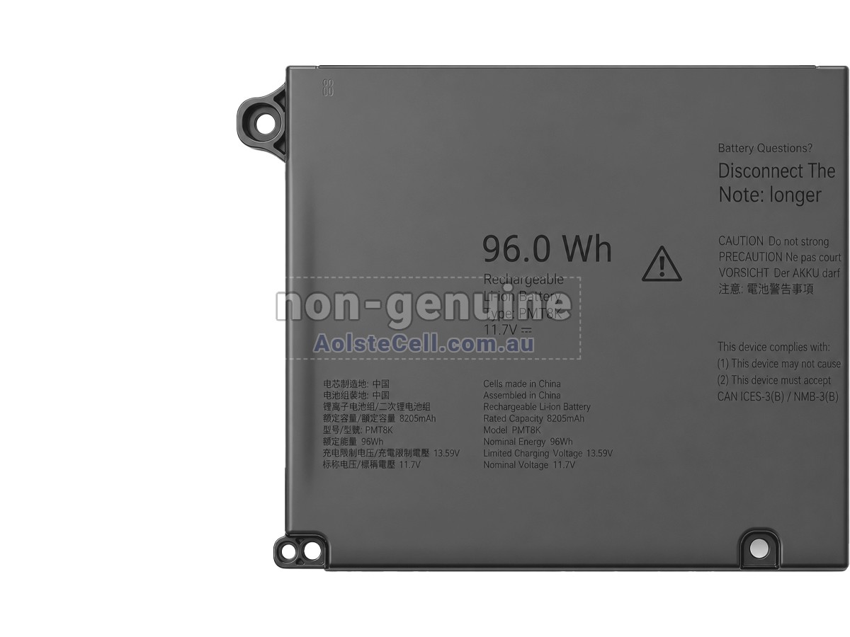 Replacement Dell Alienware 16 AURORA battery