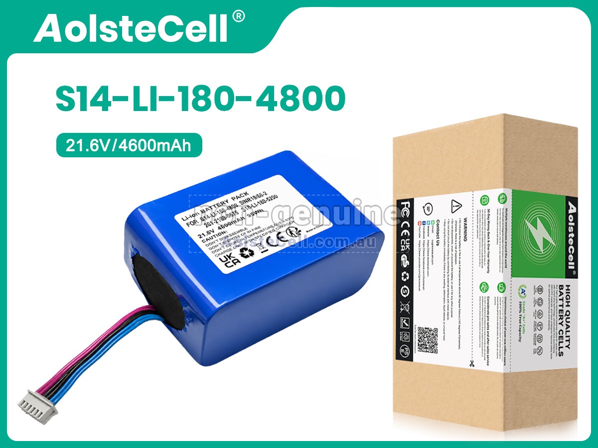Replacement Ecovacs S18-LI-180-5200 battery