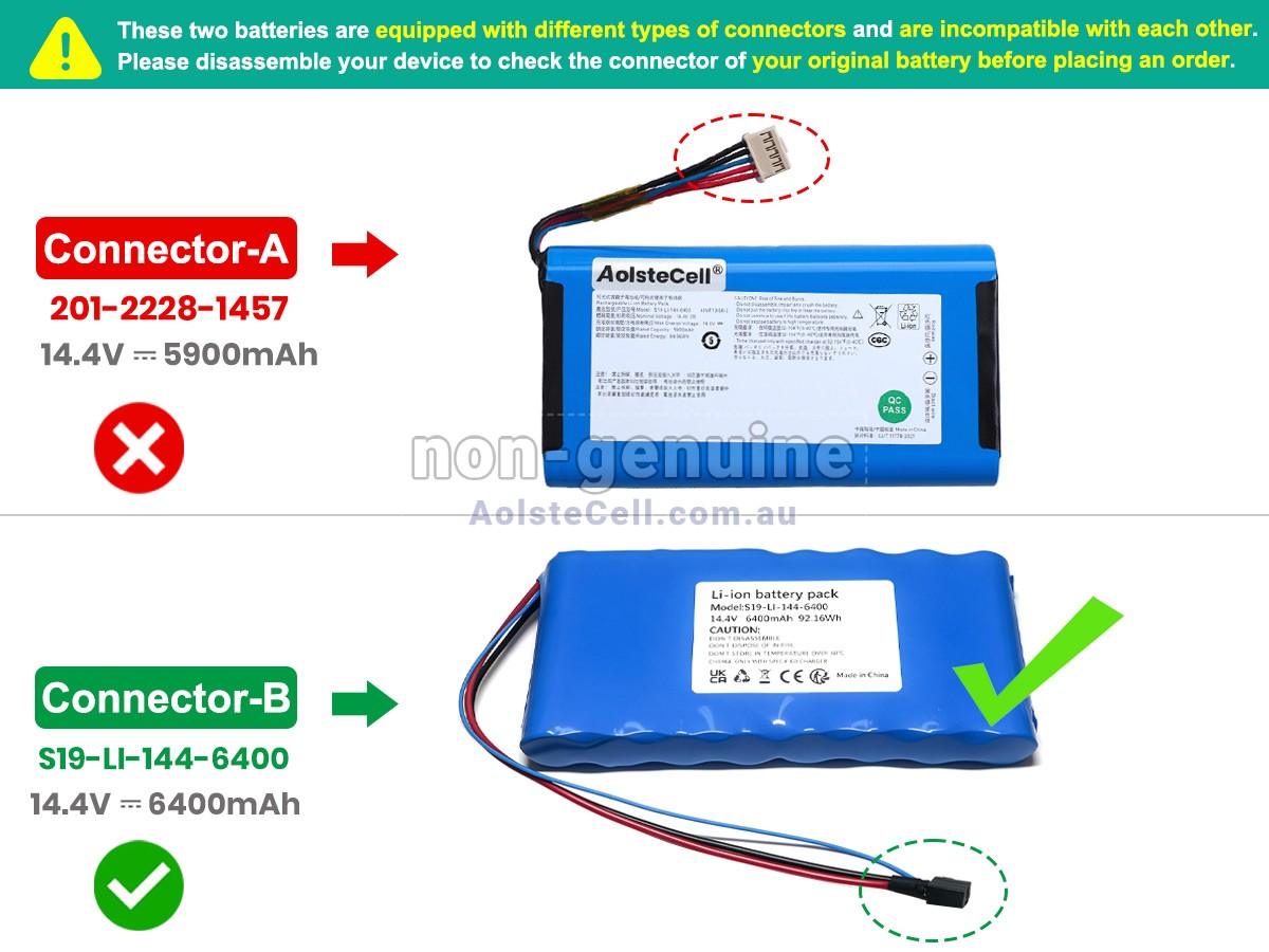 Replacement Ecovacs S19-LI-144-6400 battery