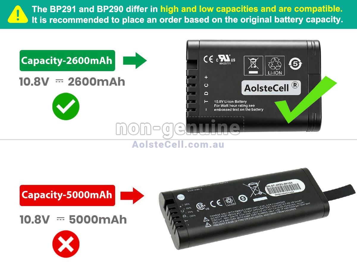 Replacement FLUKE BP290 battery