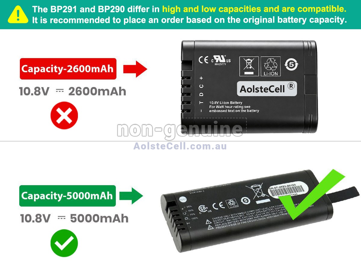 Replacement FLUKE BP290 battery