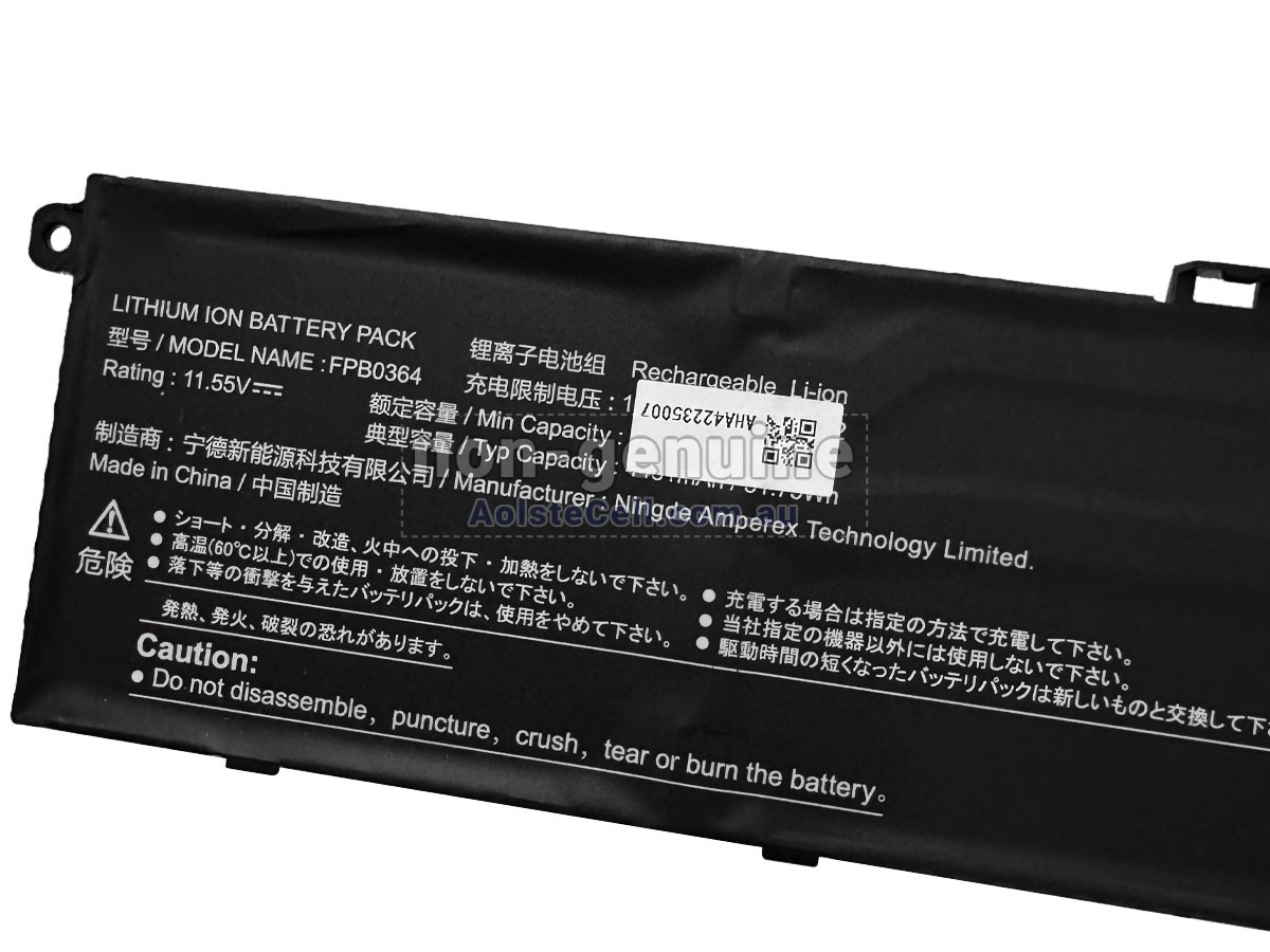 Replacement Fujitsu FPB0369 battery