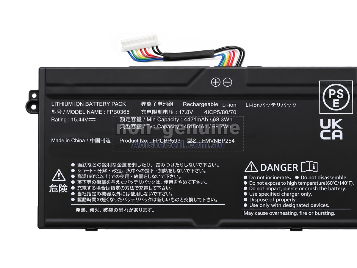Replacement Fujitsu FPB0365(4ICP5/80/70) battery
