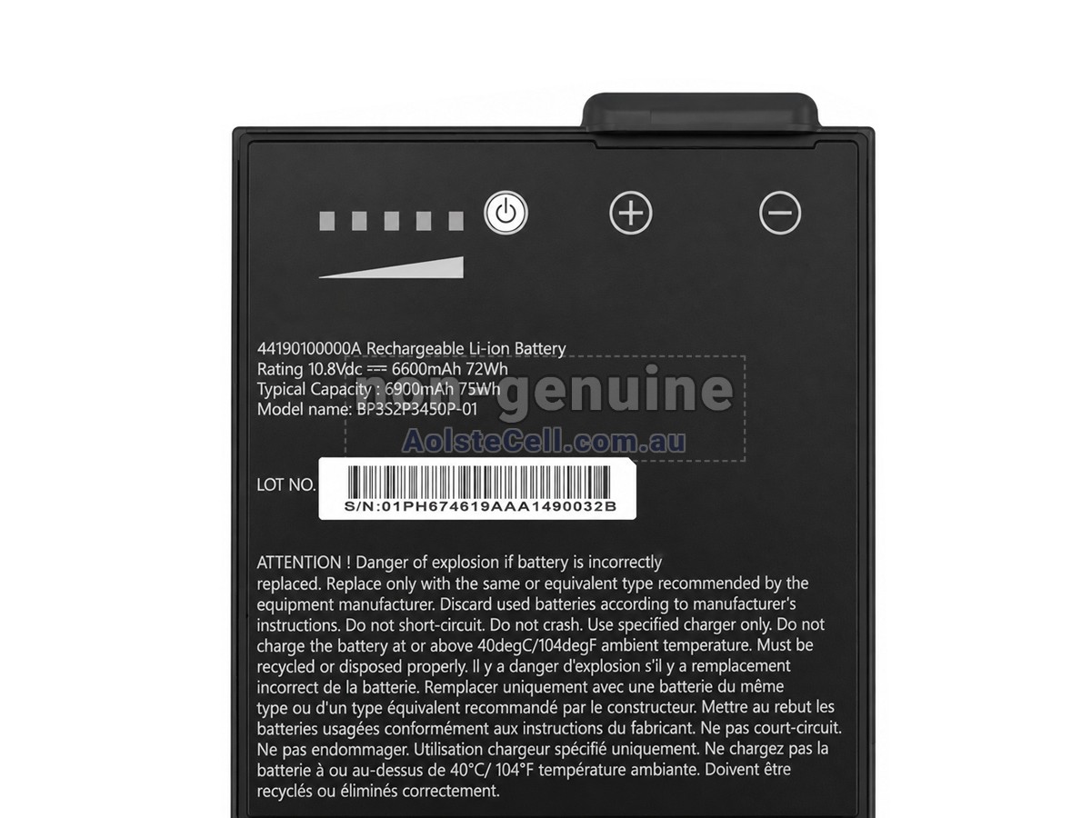 Replacement Getac 44190100000A battery