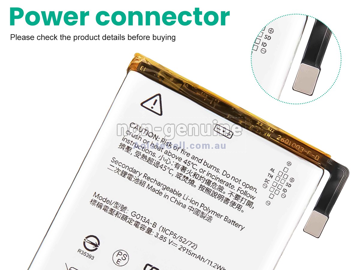 Replacement Google G013A-B battery