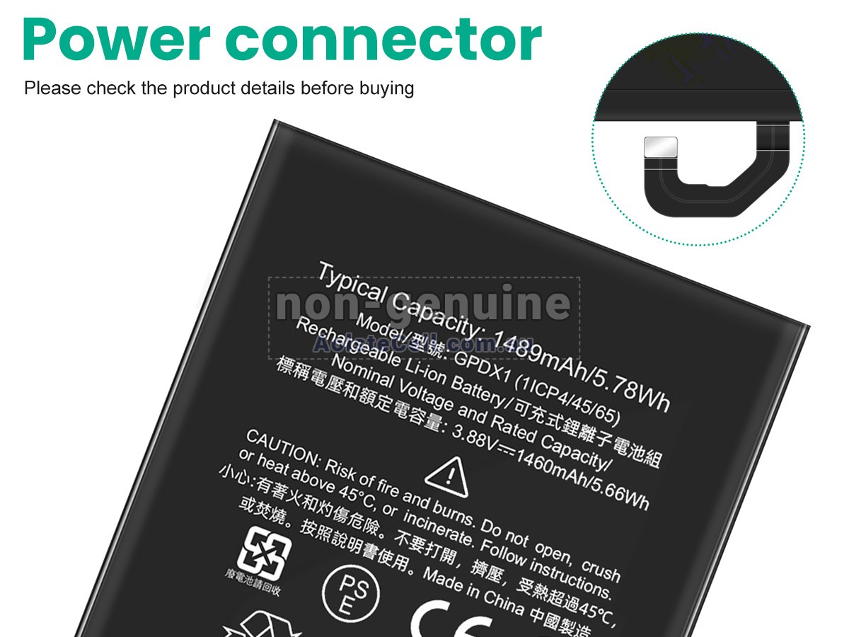 Replacement Google GPDX1 battery