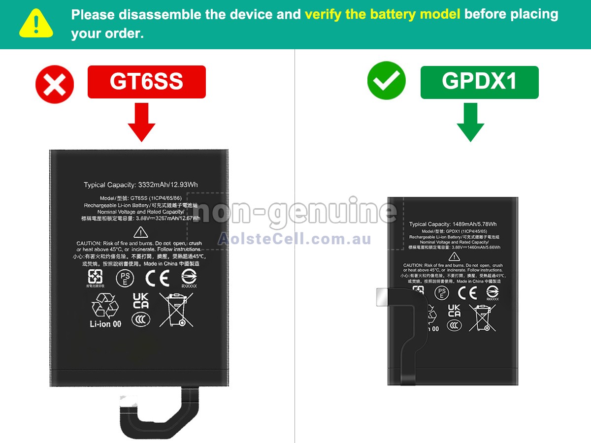 Replacement Google PIXEL FOLD battery