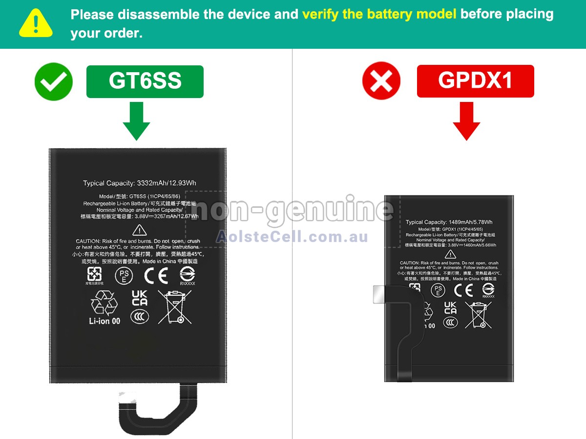 Replacement Google PIXEL FOLD battery