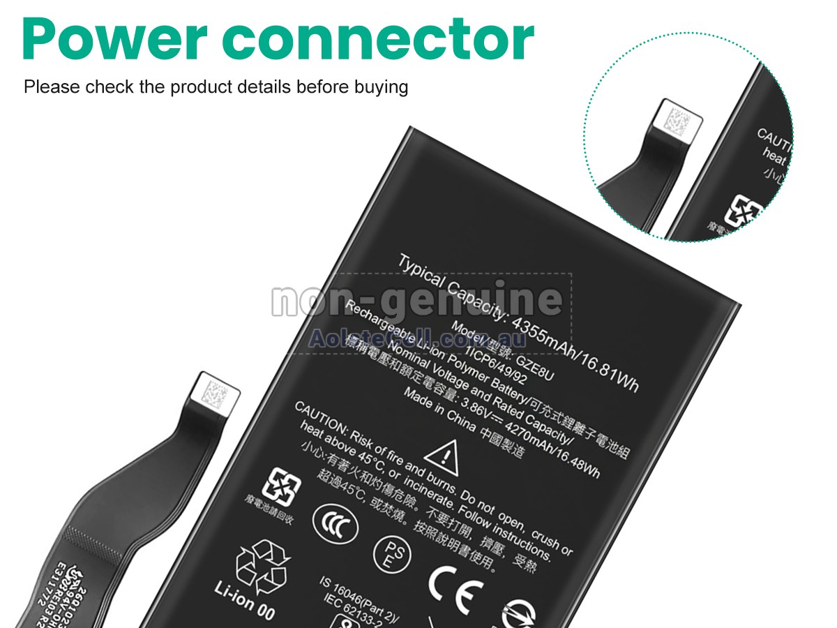 Replacement Google GZE8U battery