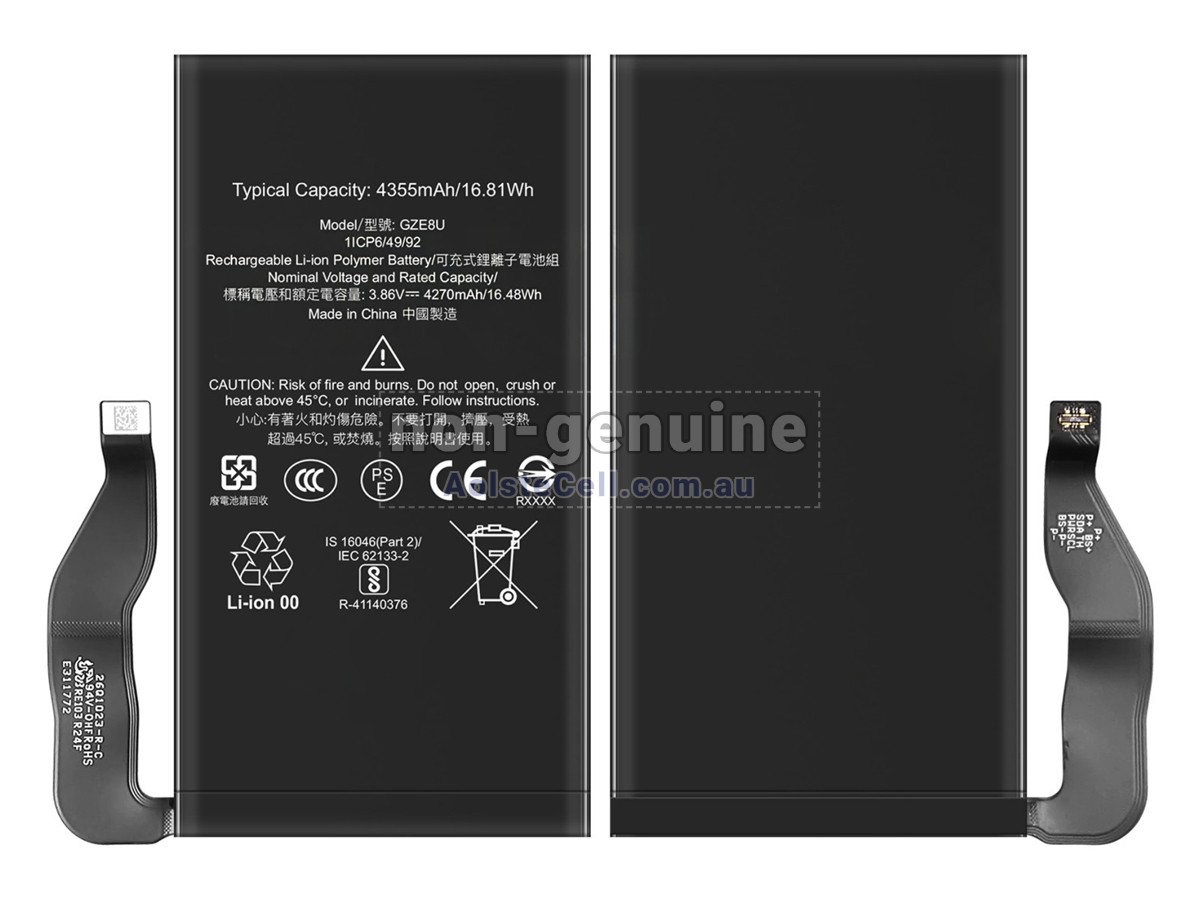 Replacement Google GZE8U battery