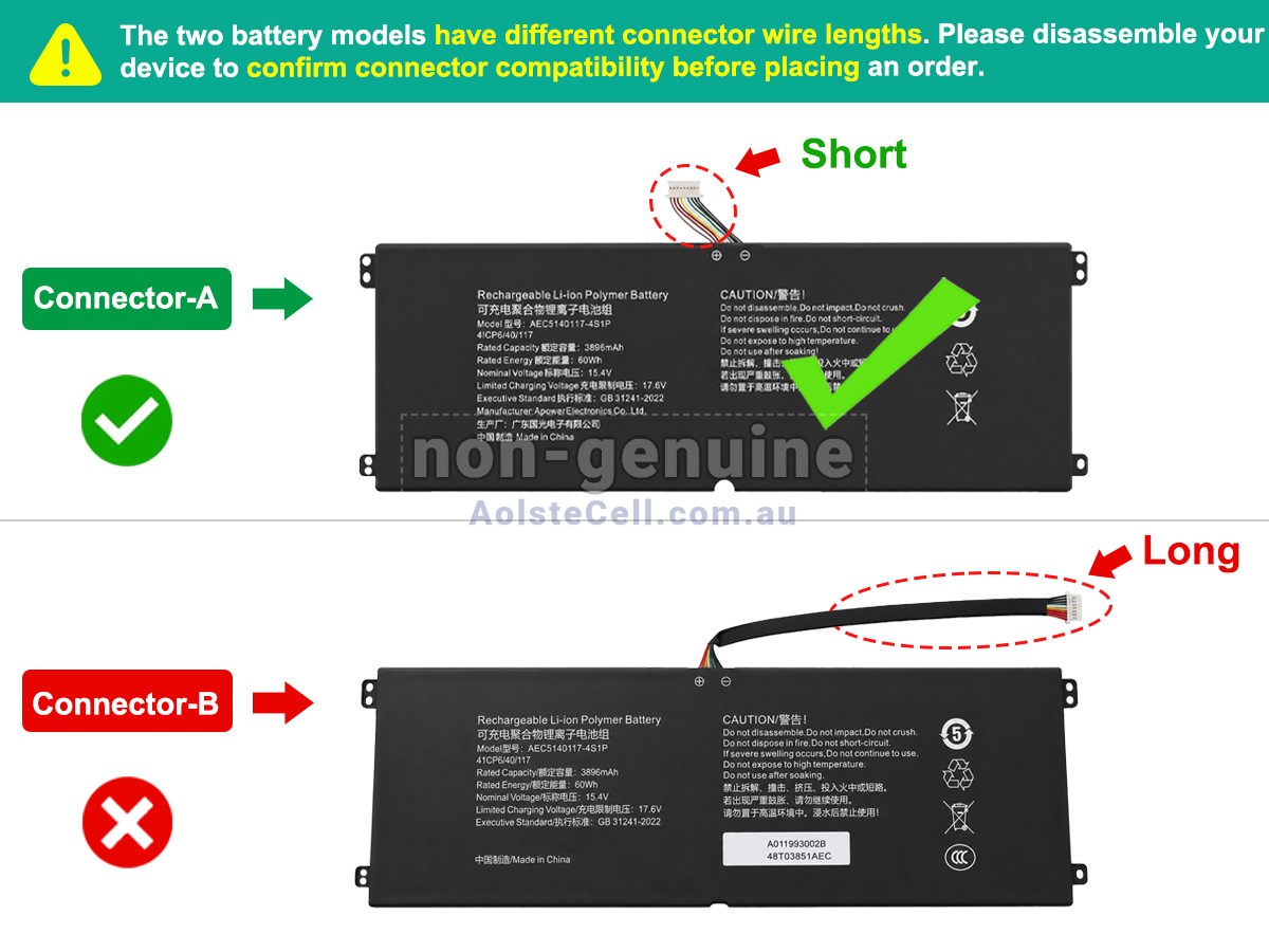 Replacement Hasee 40091602 battery
