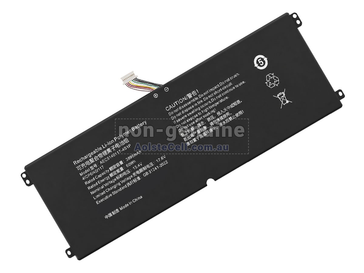 Replacement Hasee 40091602 battery