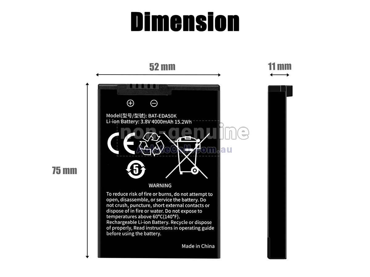 Replacement Honeywell EDA50KP-3 battery