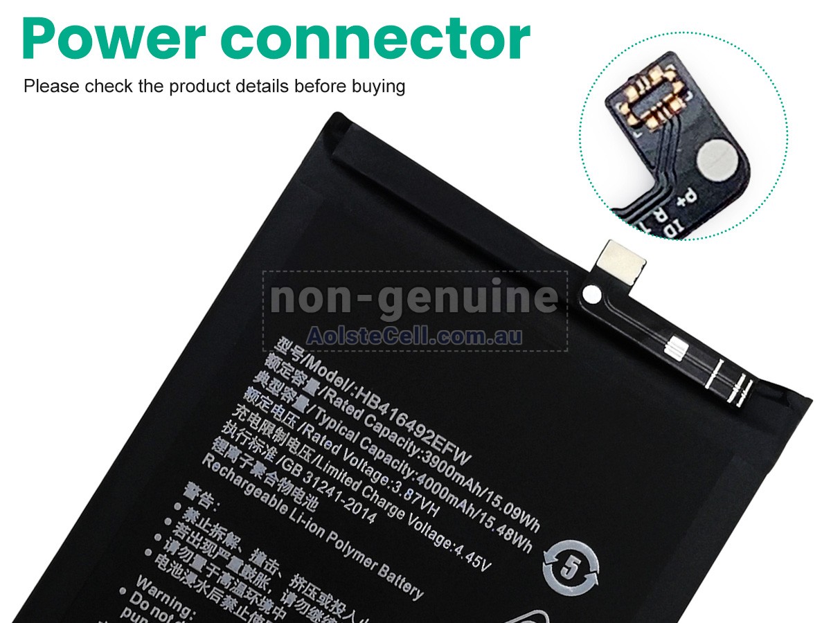 Replacement Honor HB416492EFW battery