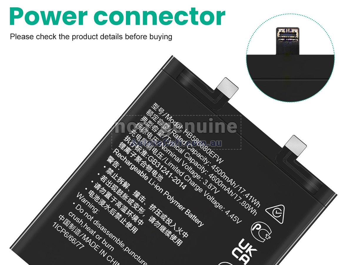 Replacement Honor HB586680EFW battery