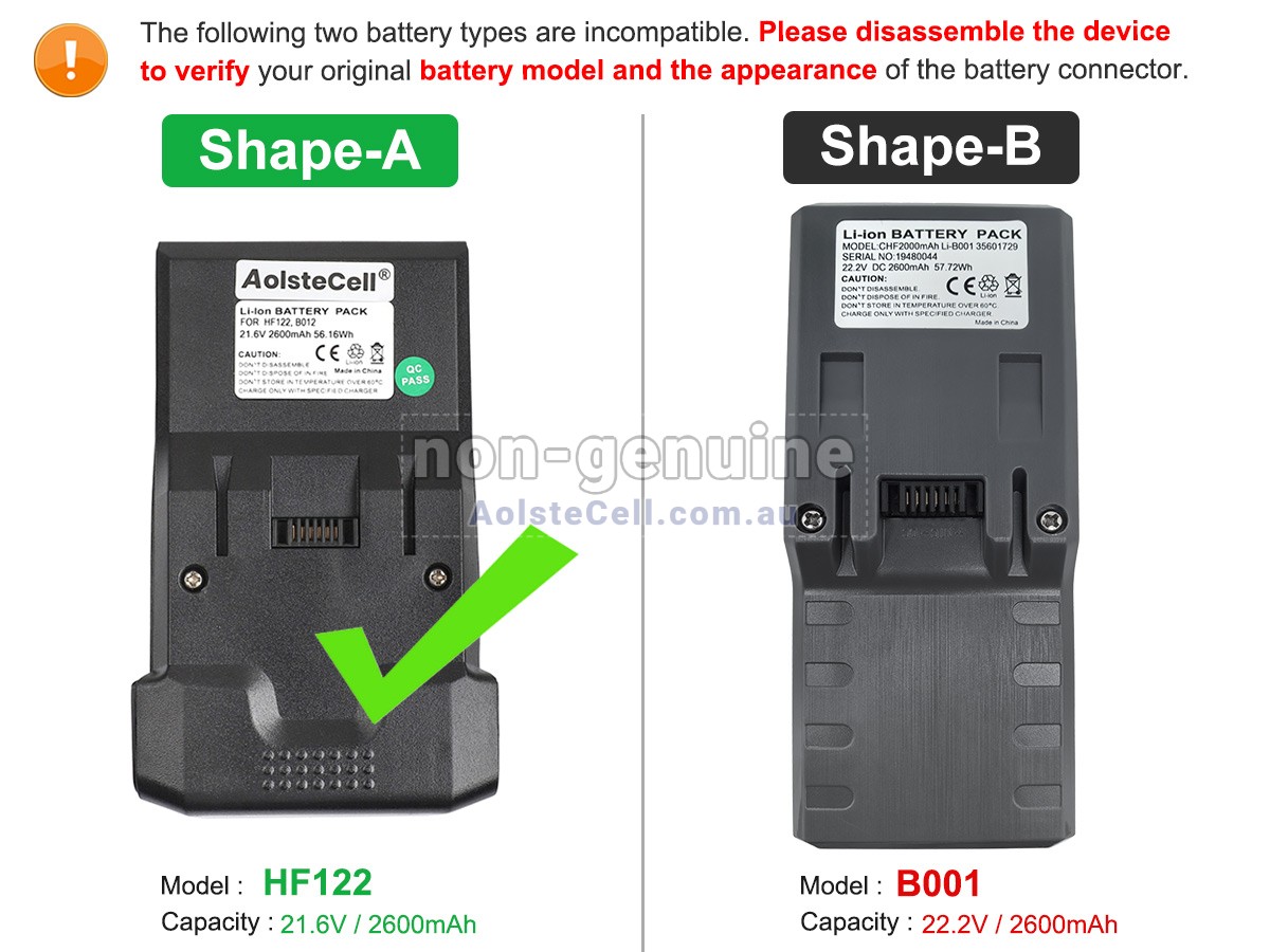 Replacement Hoover 35601729 battery