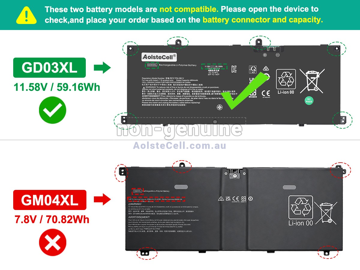 Replacement HP OmniBook X 14-KA0010CA battery