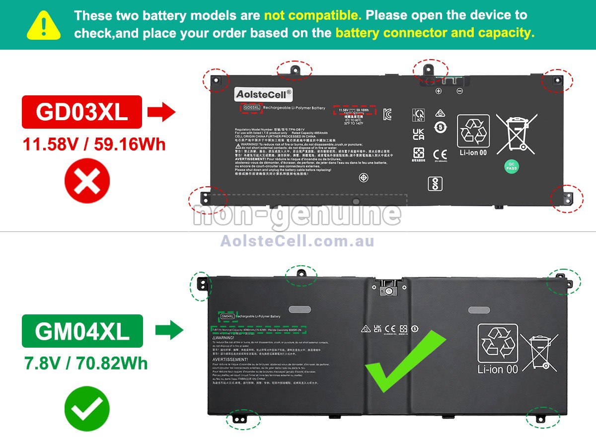 Replacement HP OmniBook X 14-KA0010CA battery