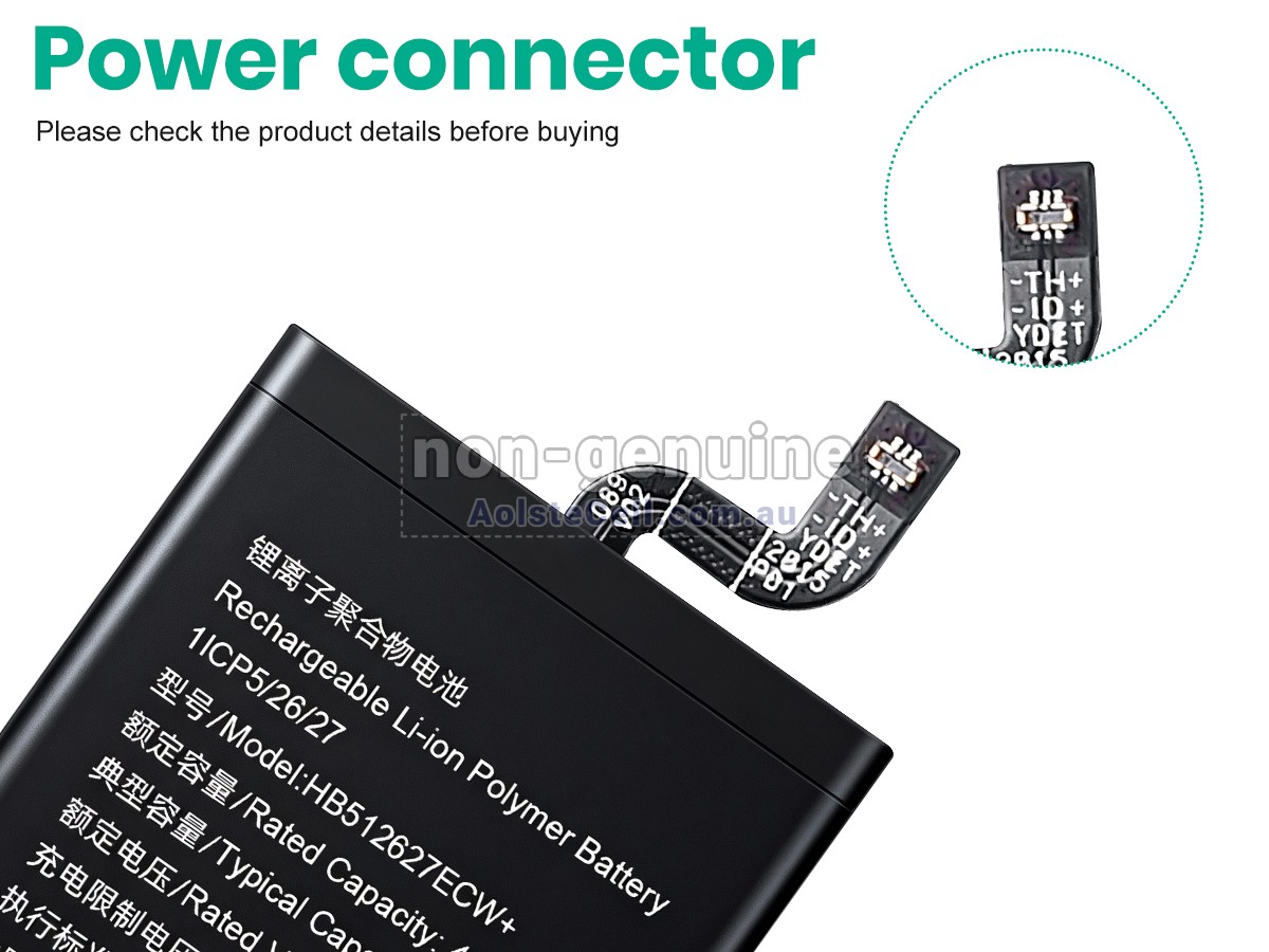 Replacement Huawei HB512627ECW+ battery