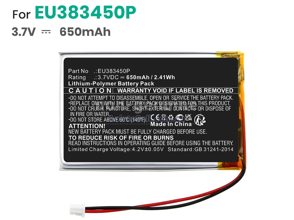 Replacement Ingenico EU383450P battery