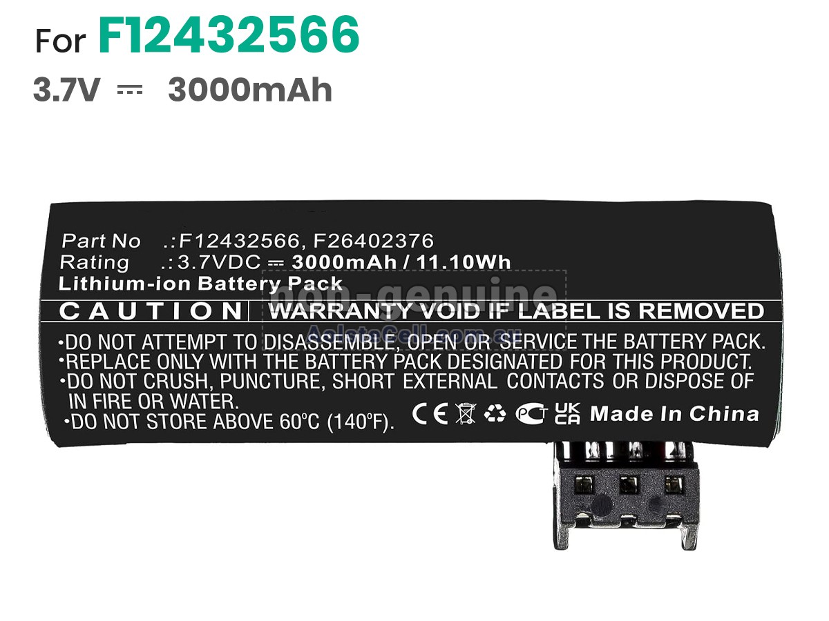 Replacement Ingenico F26402376 battery