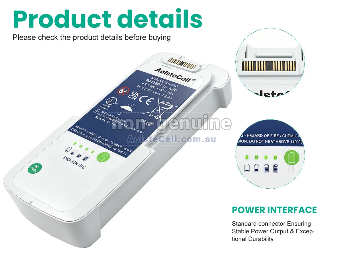 Replacement Inogen 1400-3010-8 battery