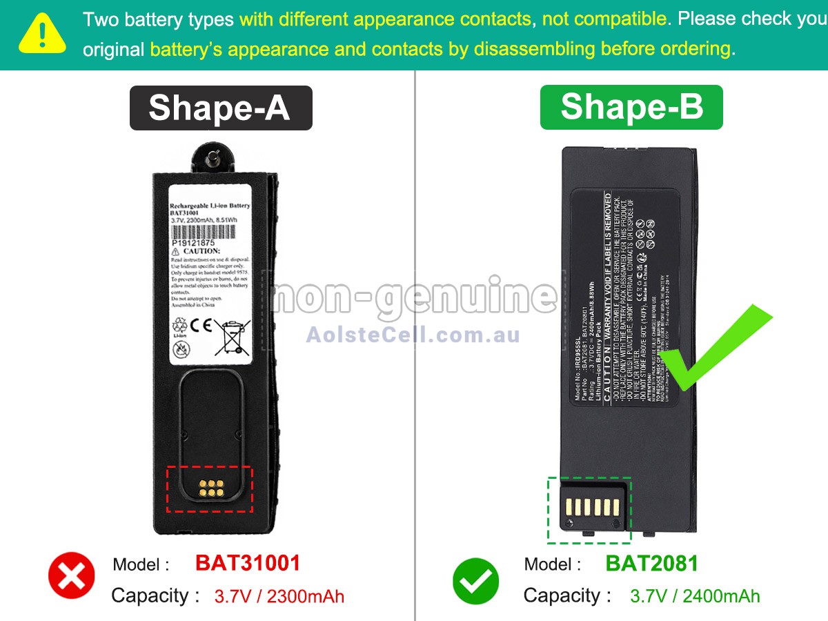 Replacement Iridium BAT31001 battery
