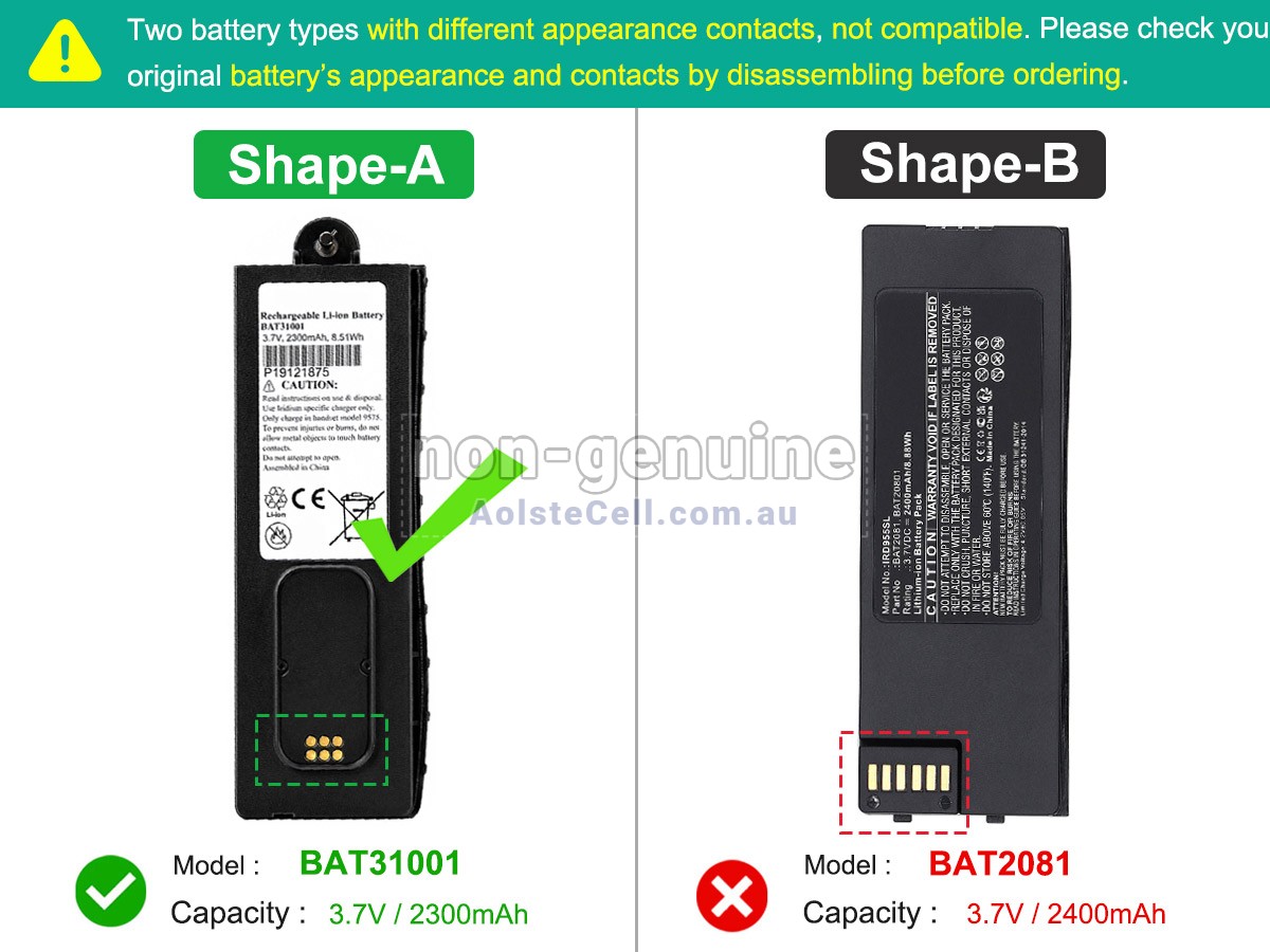 Replacement Iridium BAT31001 battery