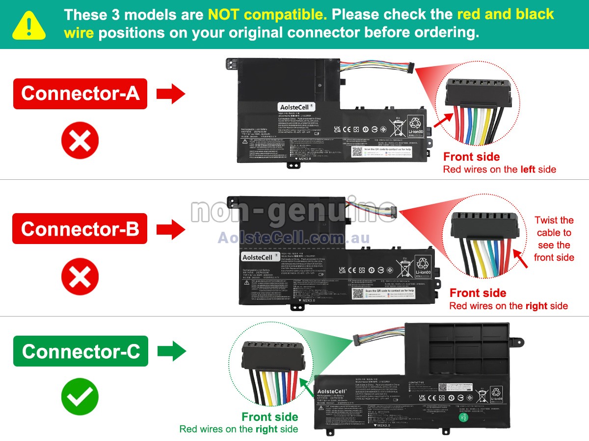 Replacement Lenovo L15L2PB1 battery