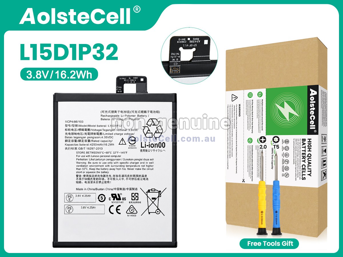 Replacement Lenovo L15D1P32 battery