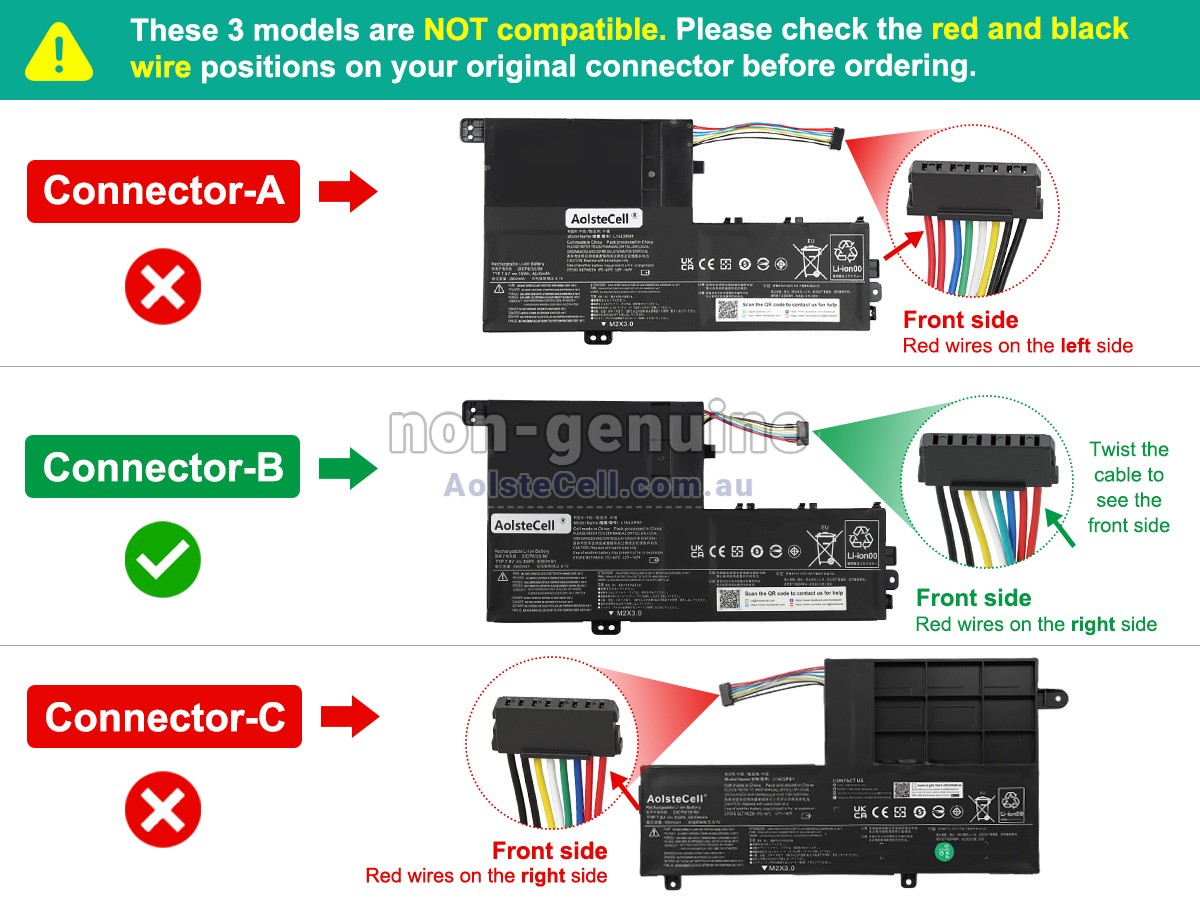Replacement Lenovo L15L2PB1 battery