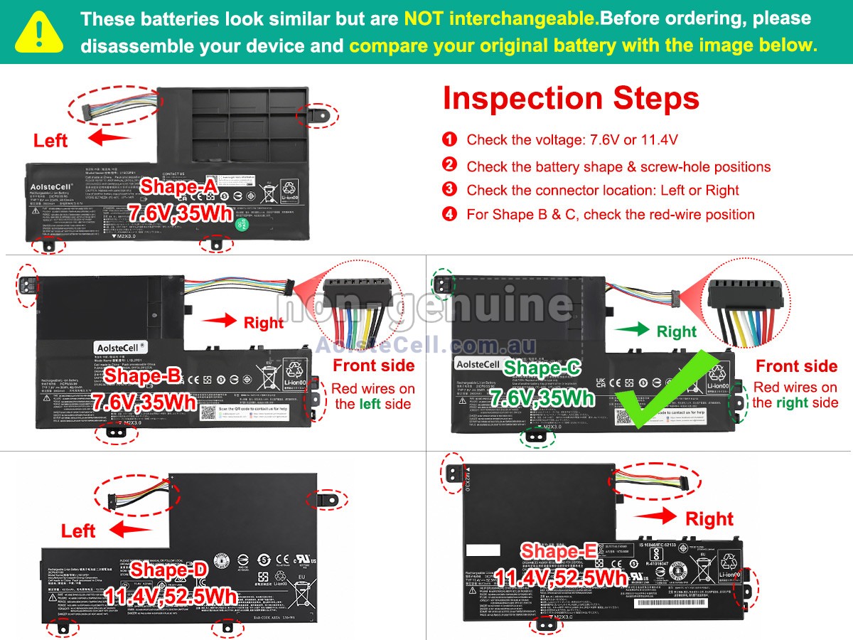 Replacement Lenovo L15M2PB1 battery