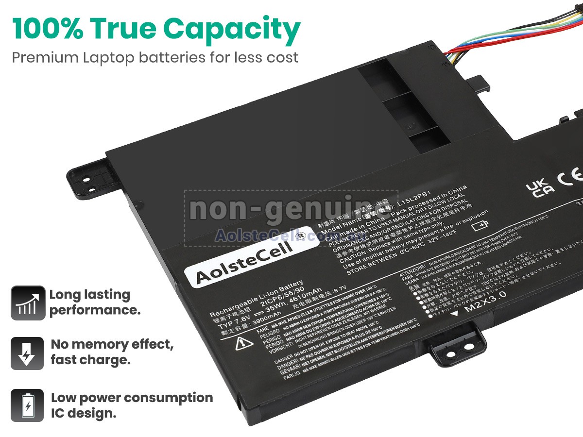 Replacement Lenovo L15M2PB1 battery