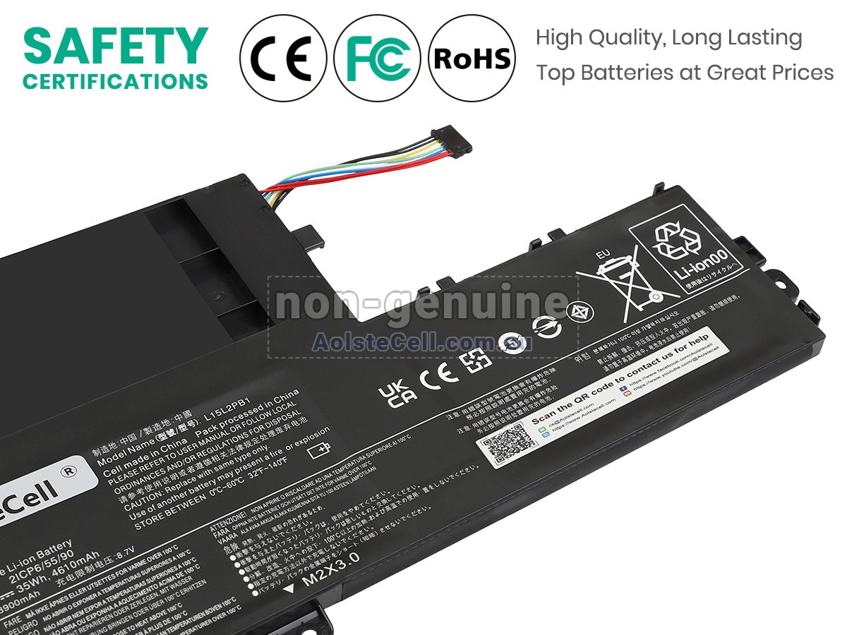 Replacement Lenovo L15M2PB1 battery