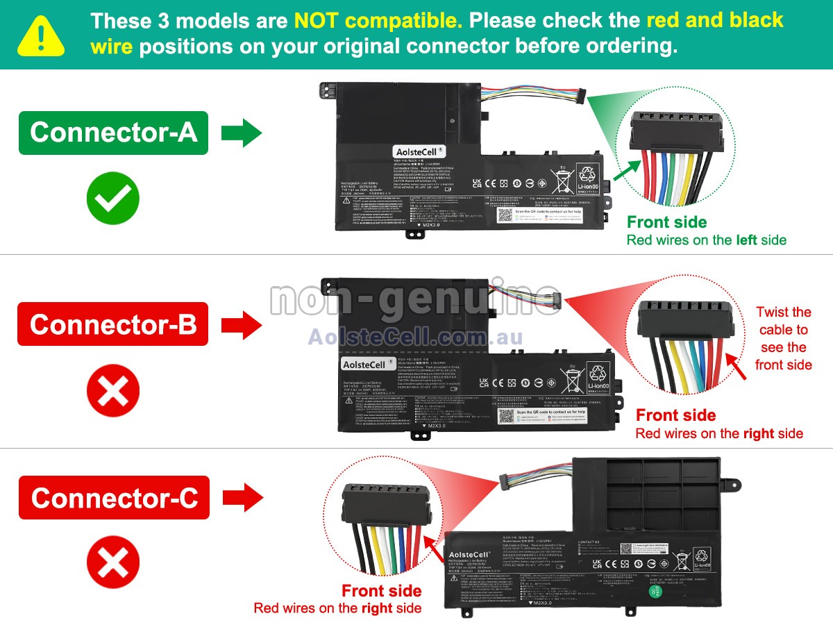 Replacement Lenovo L15L2PB1 battery